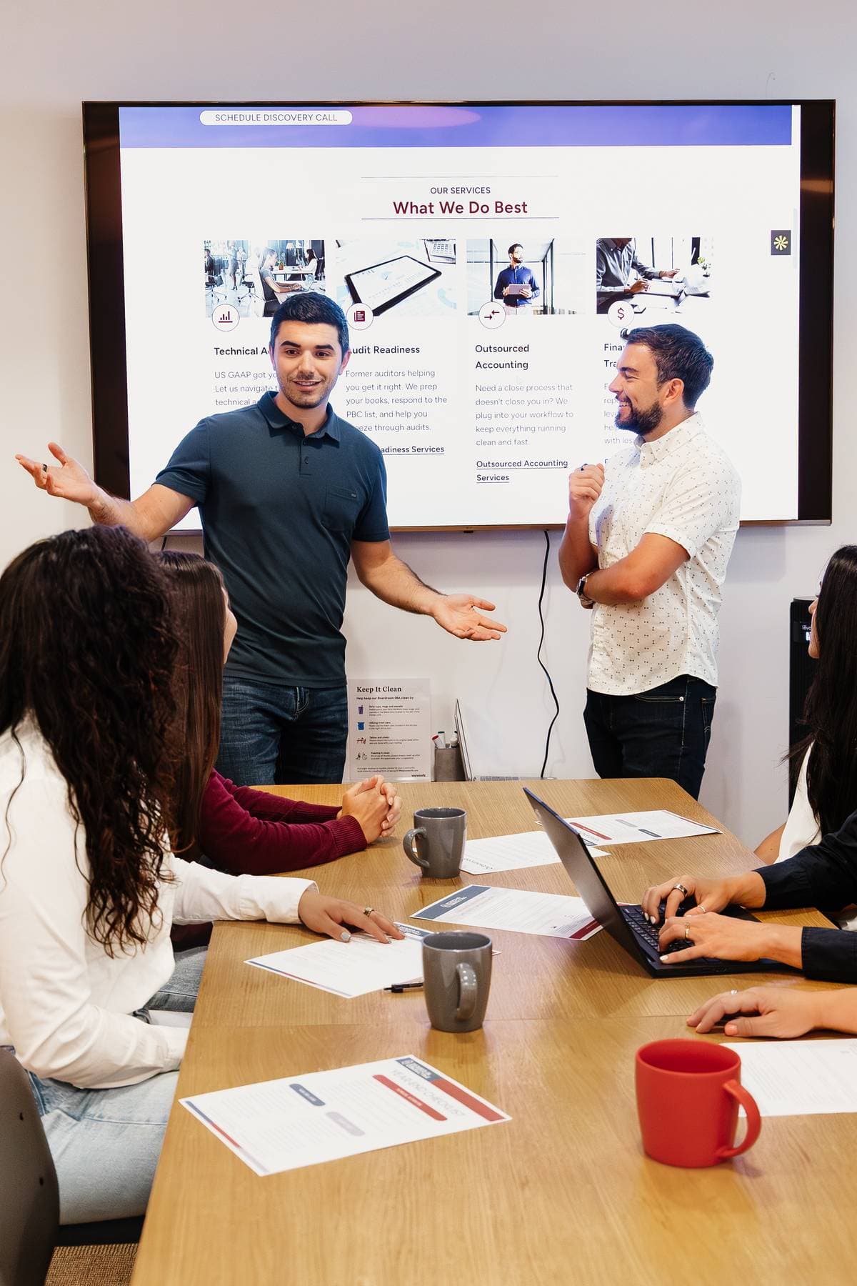 Kyle Geers presenting to clients